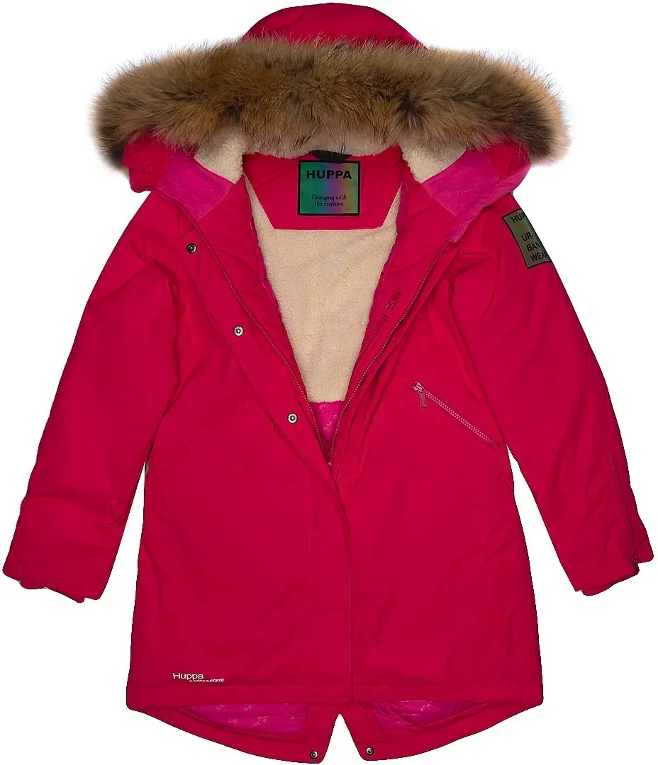 Парка зимняя с мехом женская Huppa Term Vivian 1 12498120-00063 S фуксия фото 