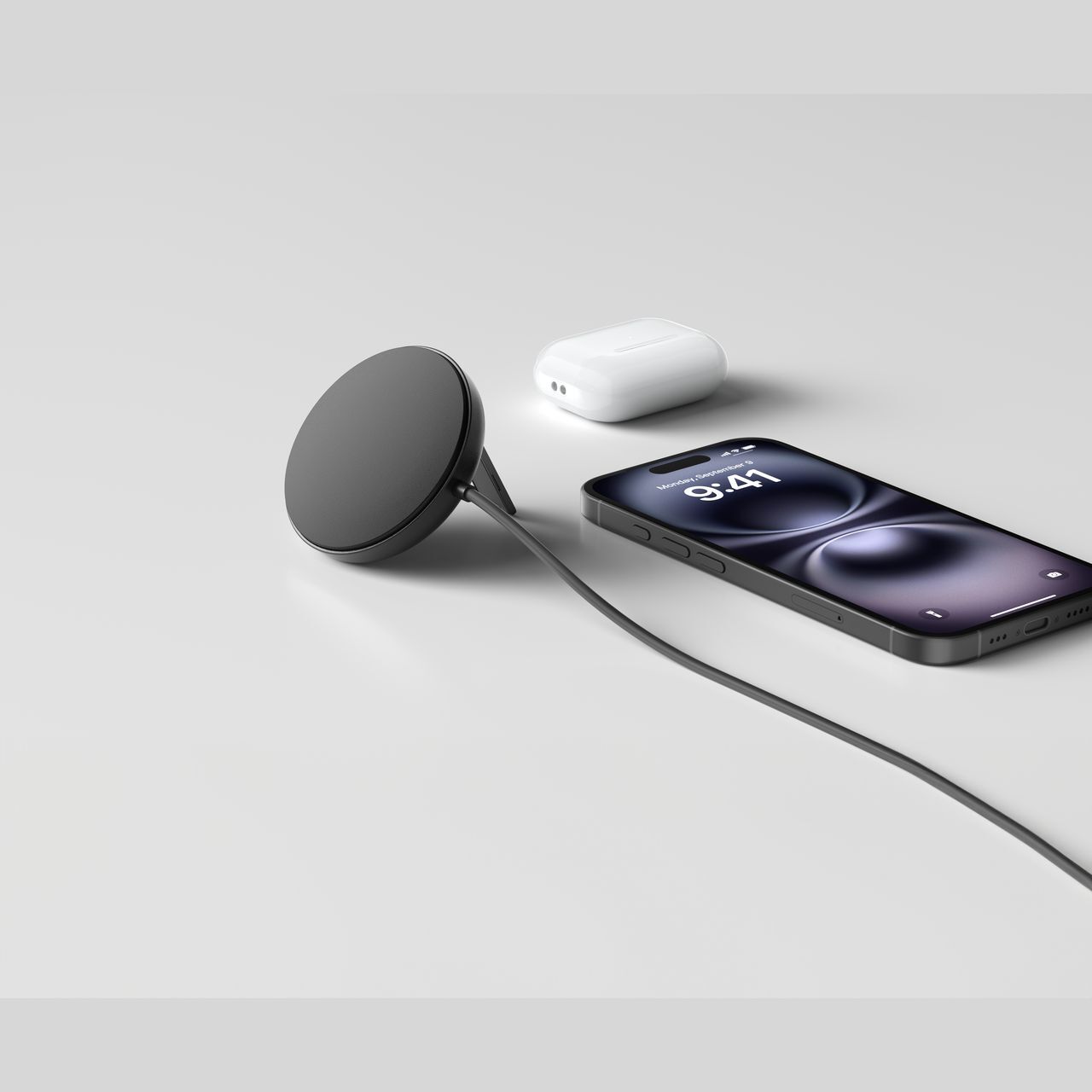 Зарядний пристрій бездротовий Belkin UltraCharge Magnetic Kickstand 15Вт, чорнийфото12