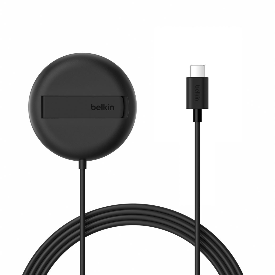 Зарядний пристрій бездротовий Belkin UltraCharge Magnetic Kickstand 15Вт, чорнийфото3