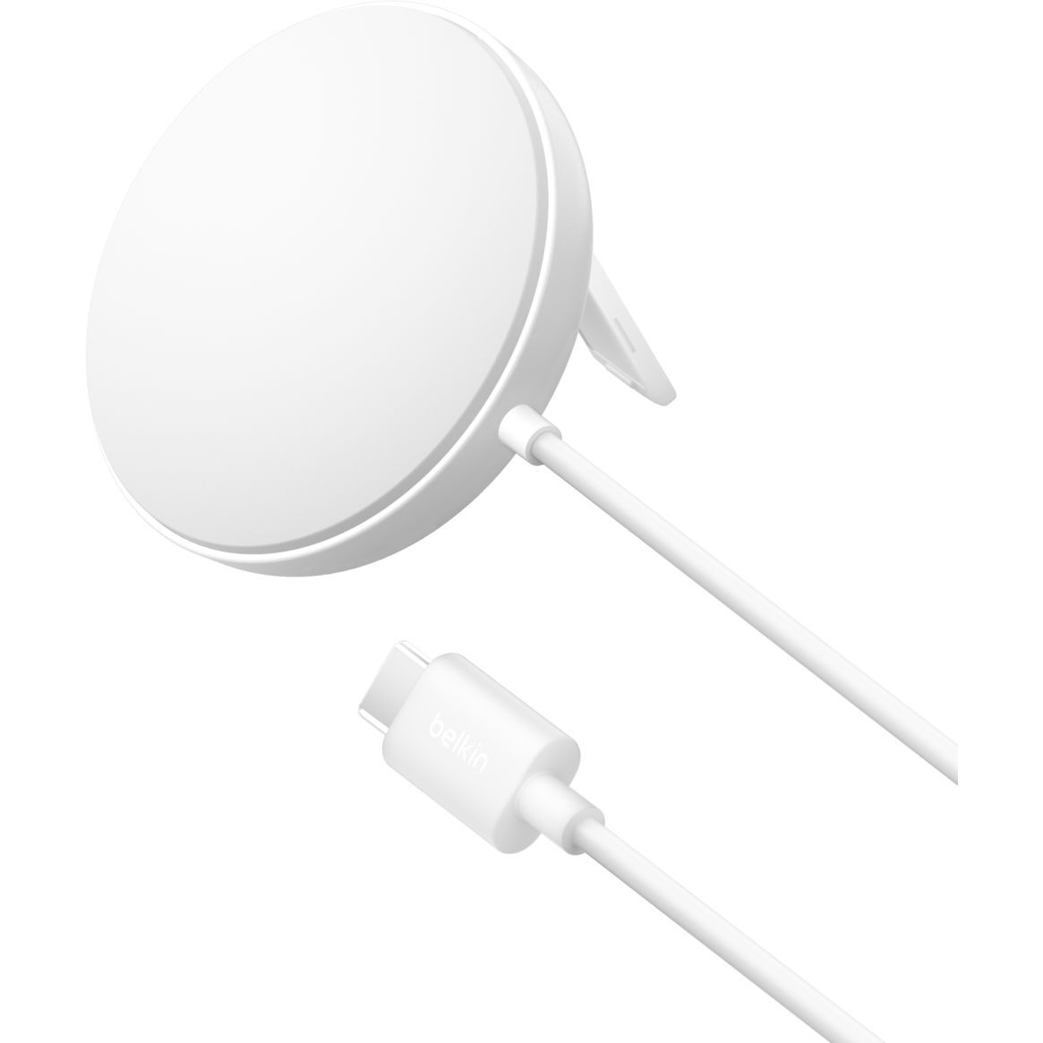 Зарядний пристрій бездротовий Belkin UltraCharge Magnetic Kickstand 15Вт, білий фото