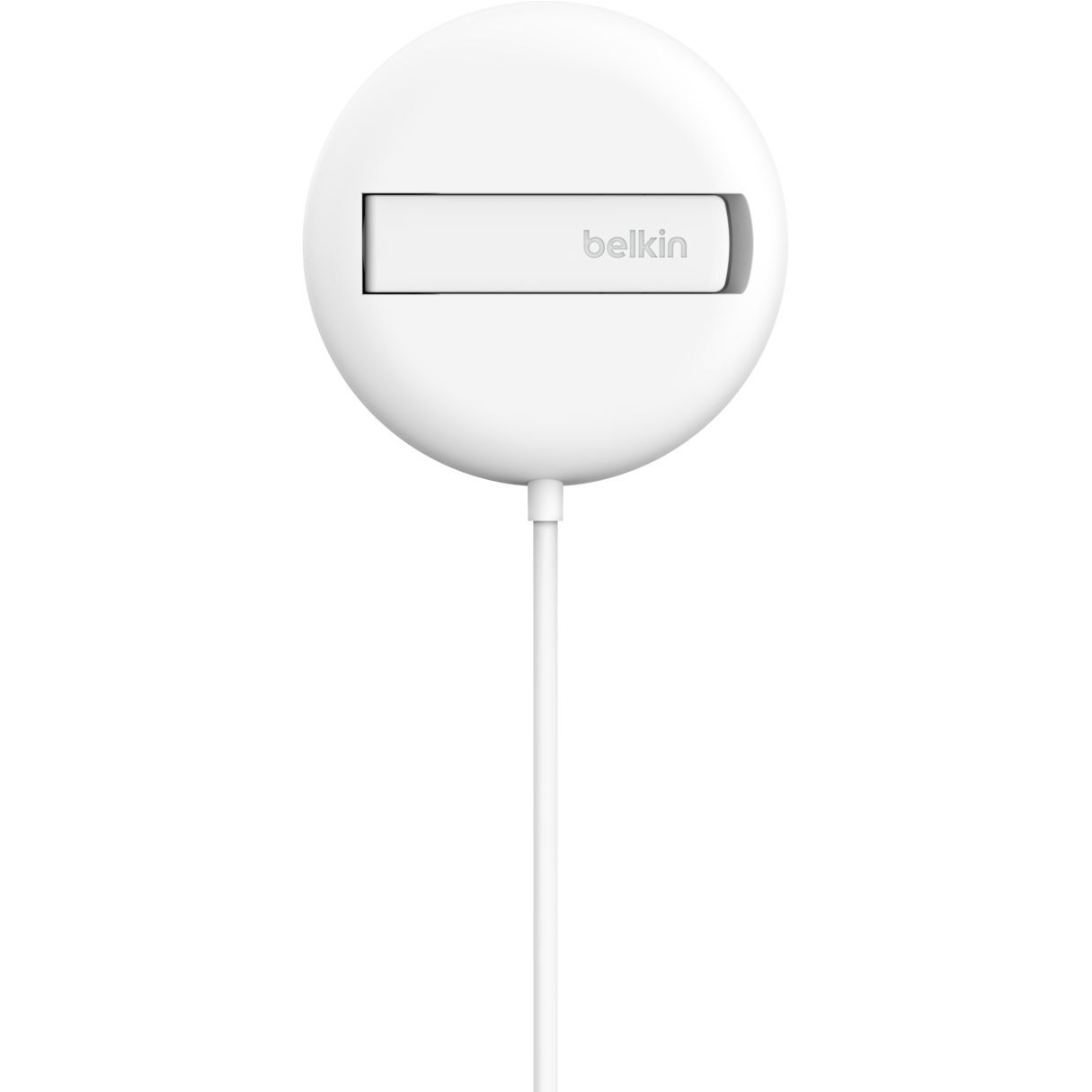 Зарядний пристрій бездротовий Belkin UltraCharge Magnetic Kickstand 15Вт, білий фото