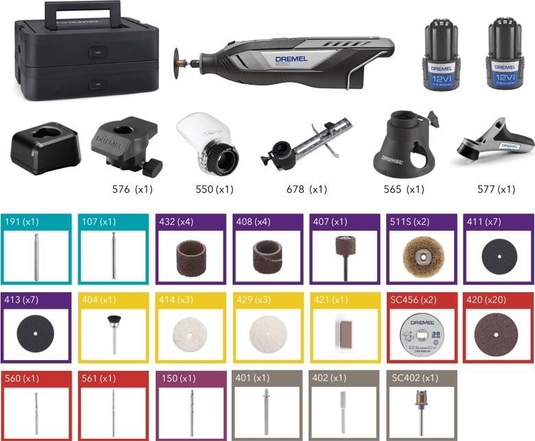 Шліфувально-гравіювальна машина Dremel 8250-5/65 12В 2х2А·год (F.013.825.0JF)фото