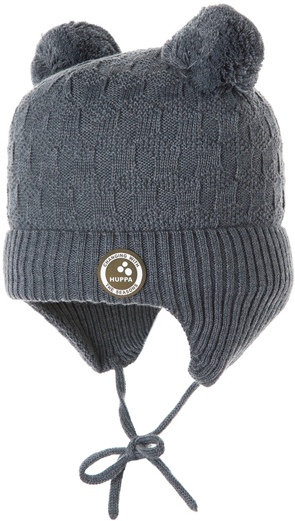 Шапка в’язана зимова дитяча Huppa Remy 94370008-00018 XS темно-сірийфото2