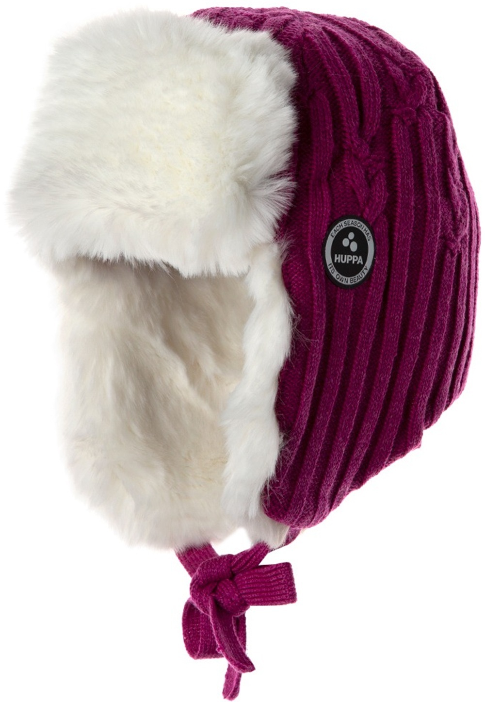 Шапка в’язана зимова для дівчинки Huppa Sloan 94380008-00063 M фуксіяфото2