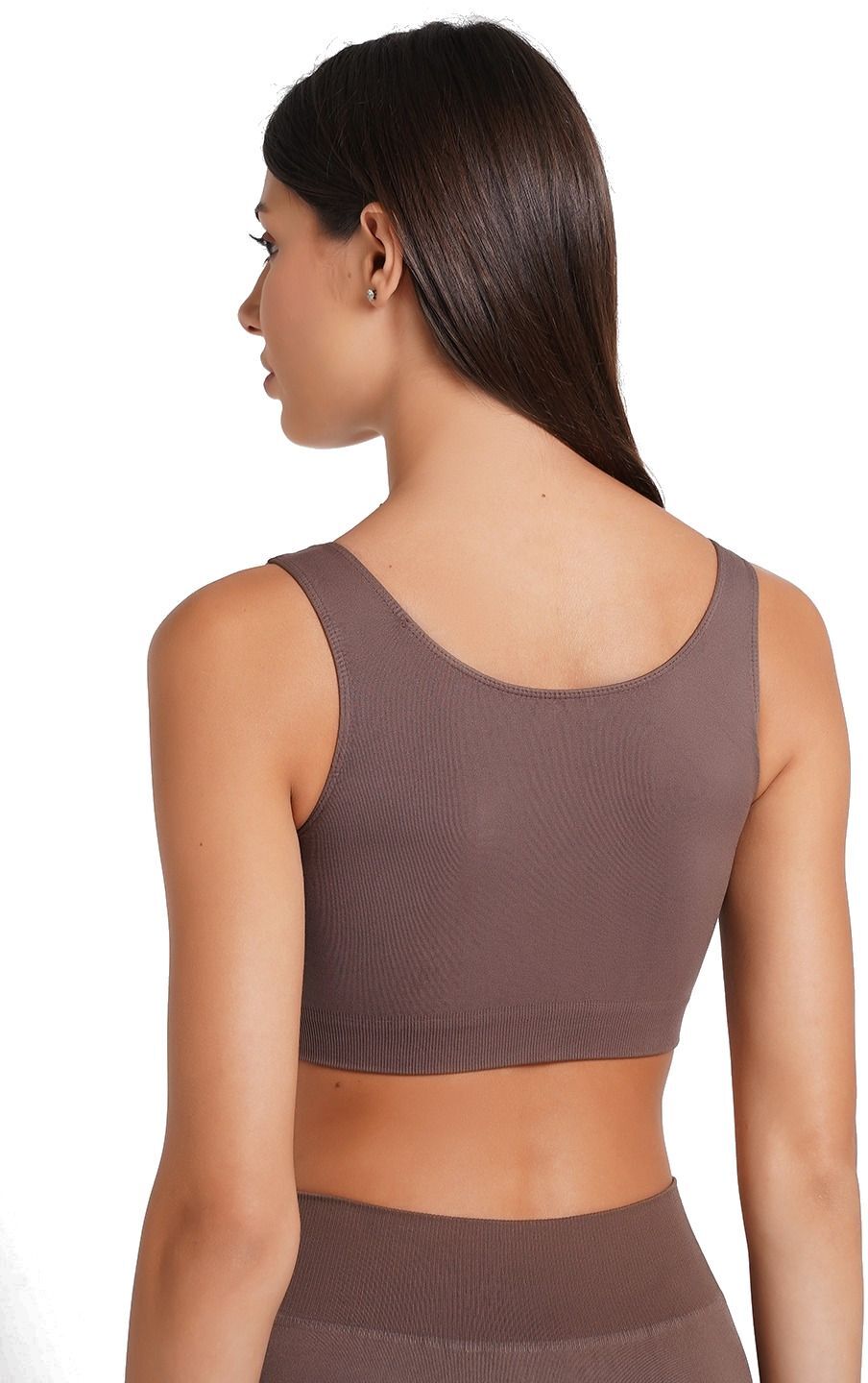 Топ безшовний Giulia 6956 Tank Top S/M коричневийфото2