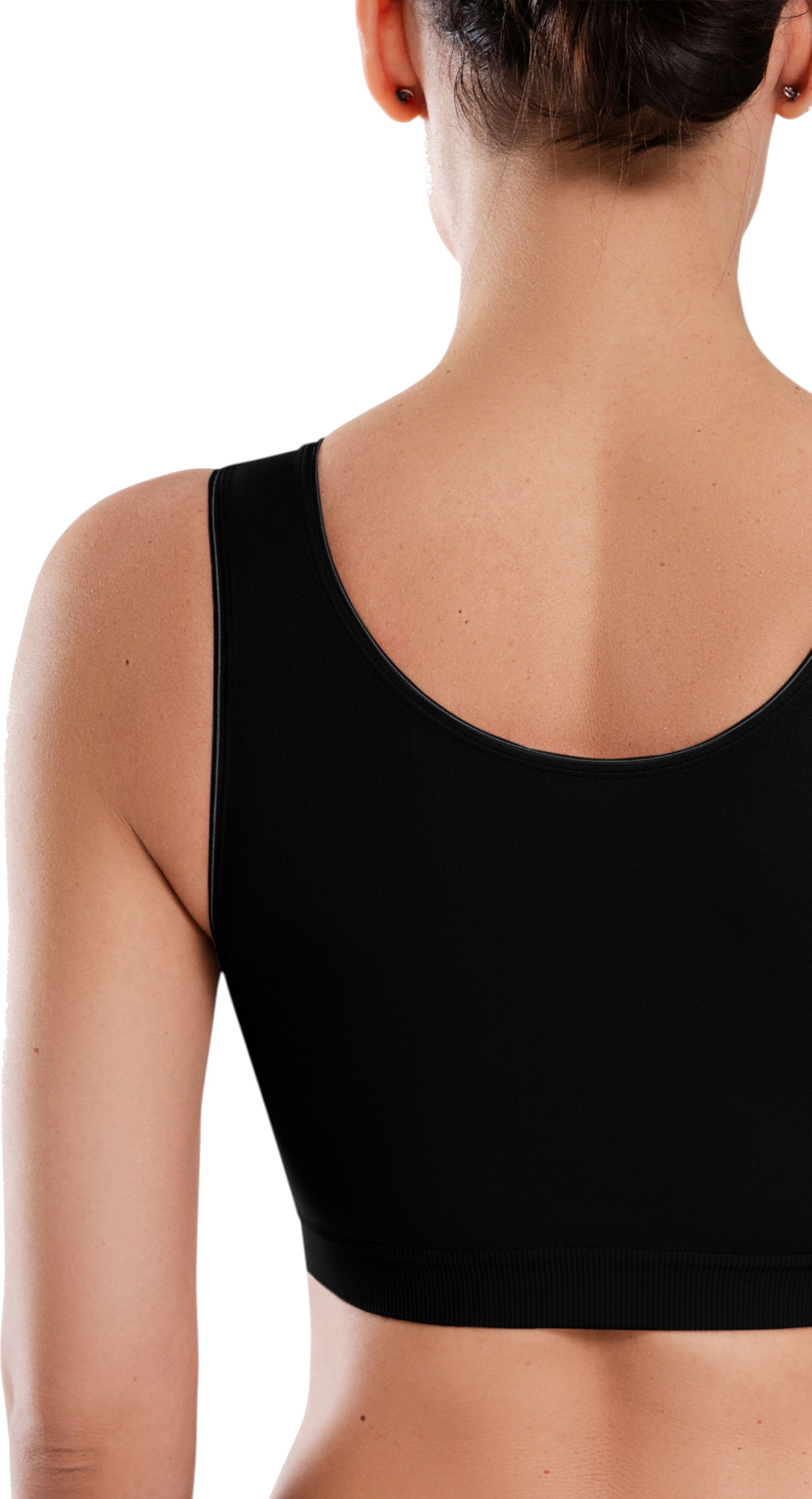 Топ безшовний Giulia 7551 Tank Top Shine Edge L/XL чорнийфото2