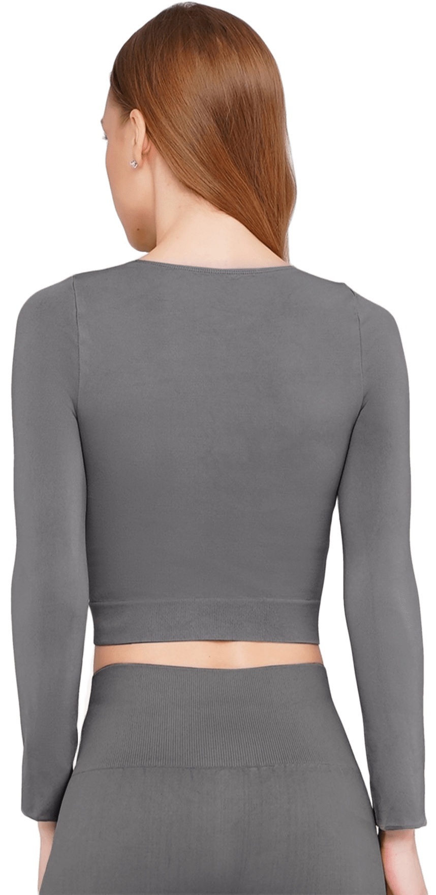 Кроп-топ лонгслів Giulia 6953 Crop Top L/XL сірийфото2