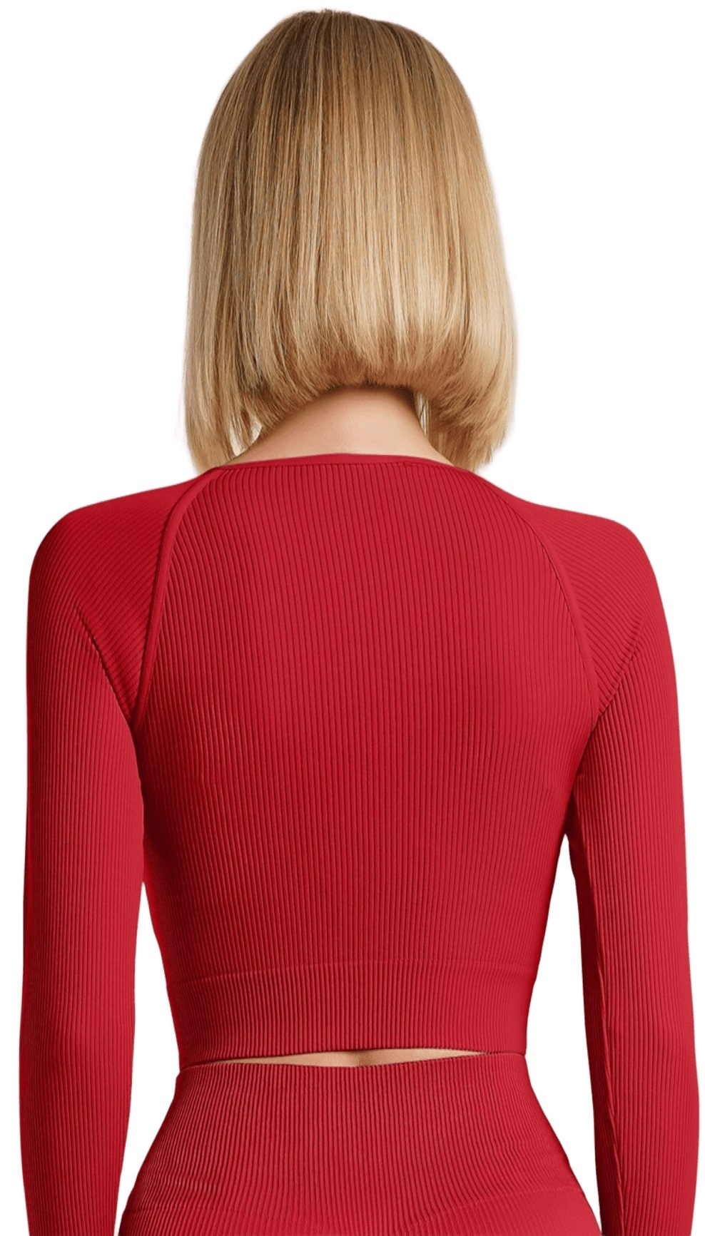 Кроп-топ лонгслив Giulia 7132 Crop Top Rib One size бордовый фото 