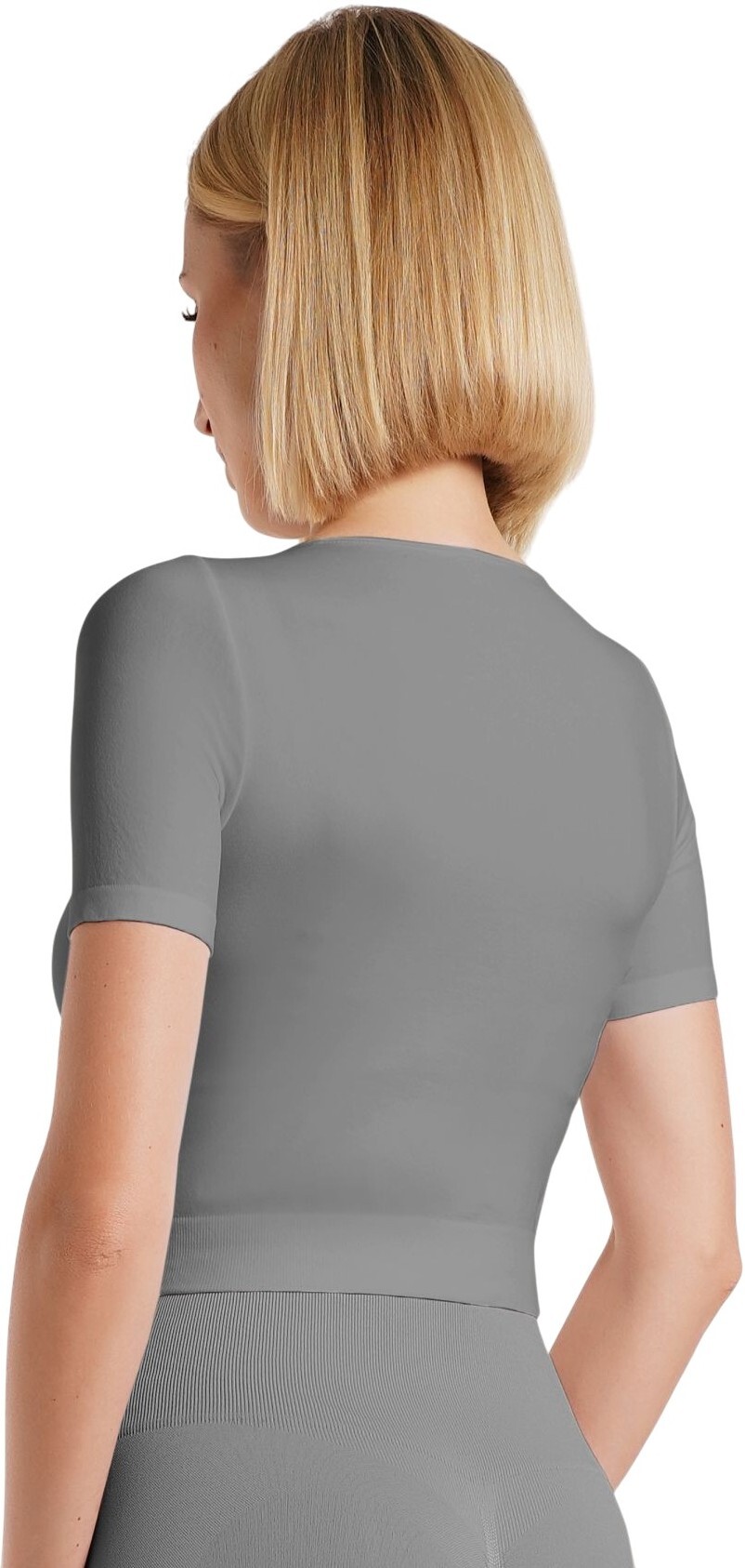 Кроп-топ лонгслів Giulia 6964 Crop T-Shirt S/M сірийфото2