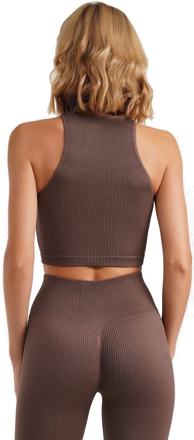 Топ бесшовный Giulia 7022 Halter Top Rib L/XL коричневий фото 2