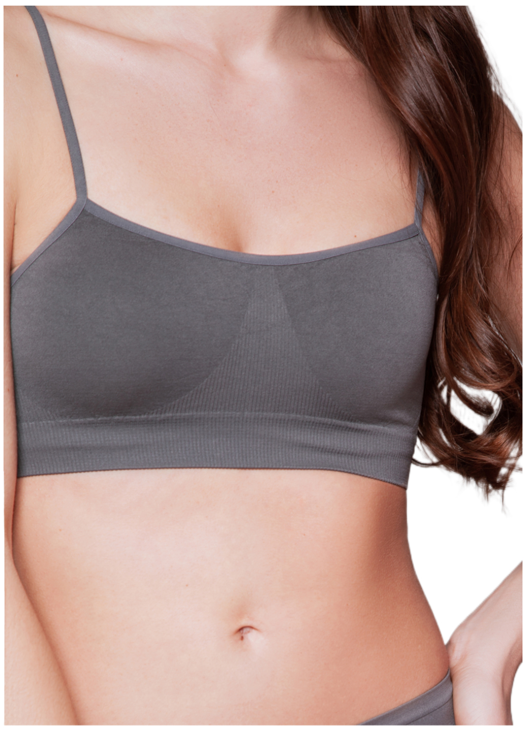 Топ-бра безшовний Giulia 6952 Cami Top L/XL сірийфото3