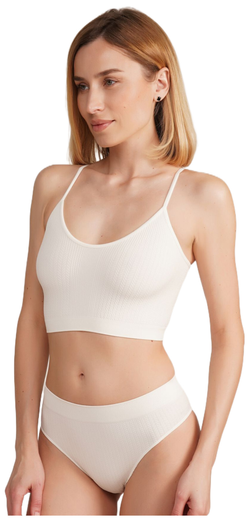 Топ-бра безшовний Giulia 7537 Cami Top Braid S/M ванільнийфото2