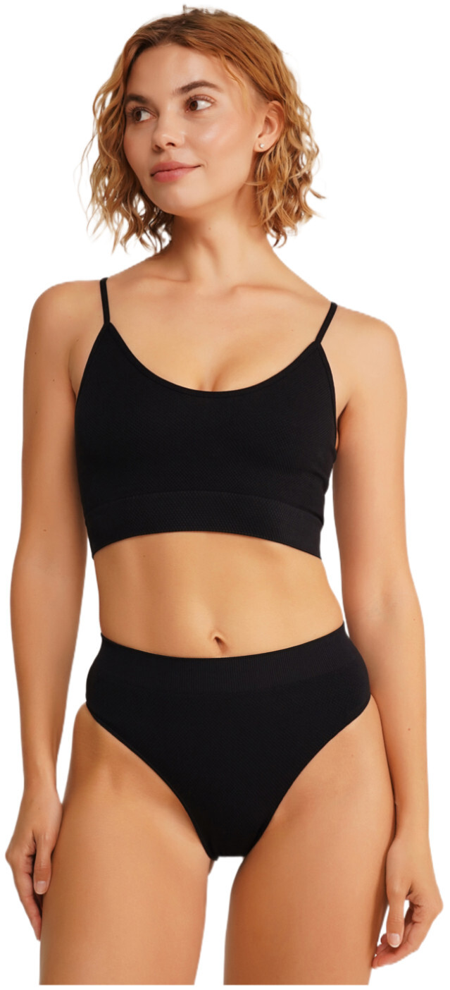 Топ-бра безшовний Giulia 7538 Cami Top Grain S/M чорнийфото4