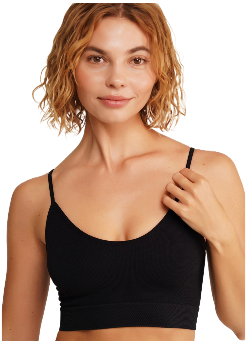 Топ-бра безшовний Giulia 7538 Cami Top Grain S/M чорнийфото6