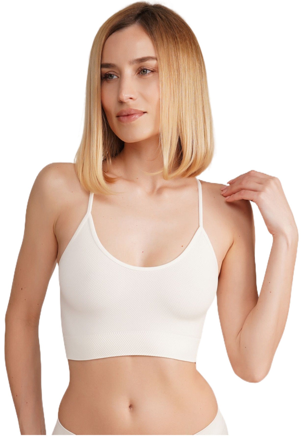 Топ-бра безшовний Giulia 7538 Cami Top Grain S/M ванільнийфото3