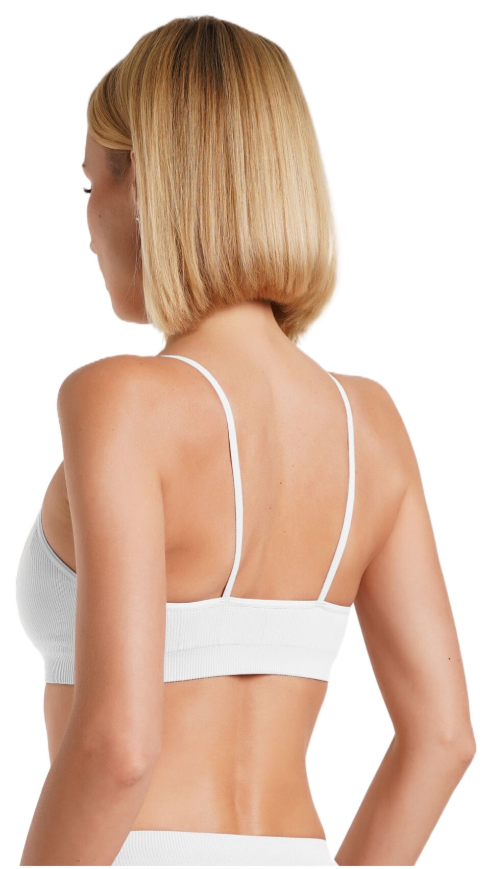 Топ-бра в рубчик Giulia 7120 Cami Top Rib L/XL белый фото 2