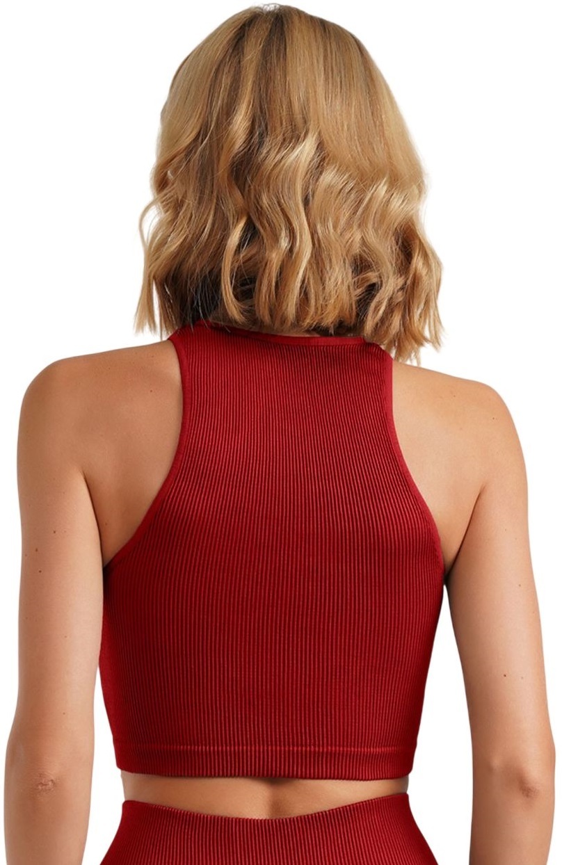 Топ бесшовный Giulia 7022 Halter Top Rib S/M красный фото 2