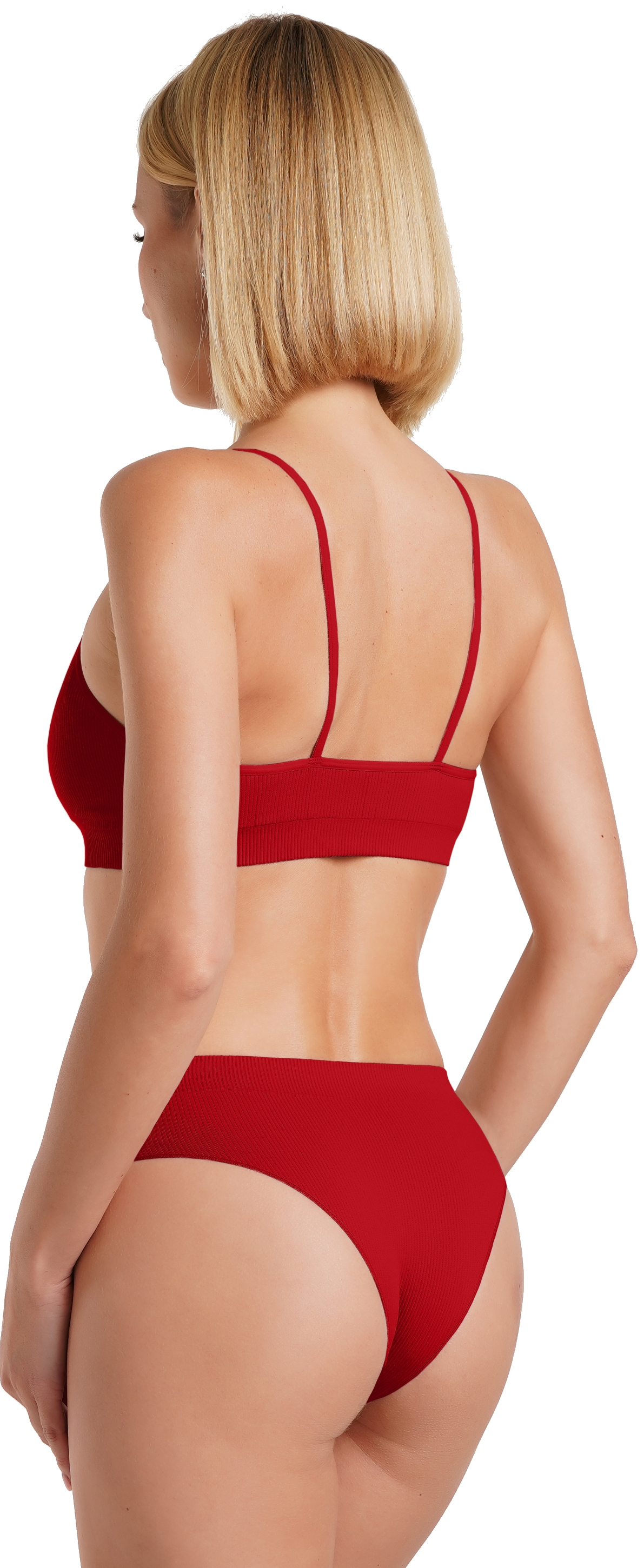 Топ-бра в рубчик Giulia 7120 Cami Top Rib L/XL бордовый фото 4