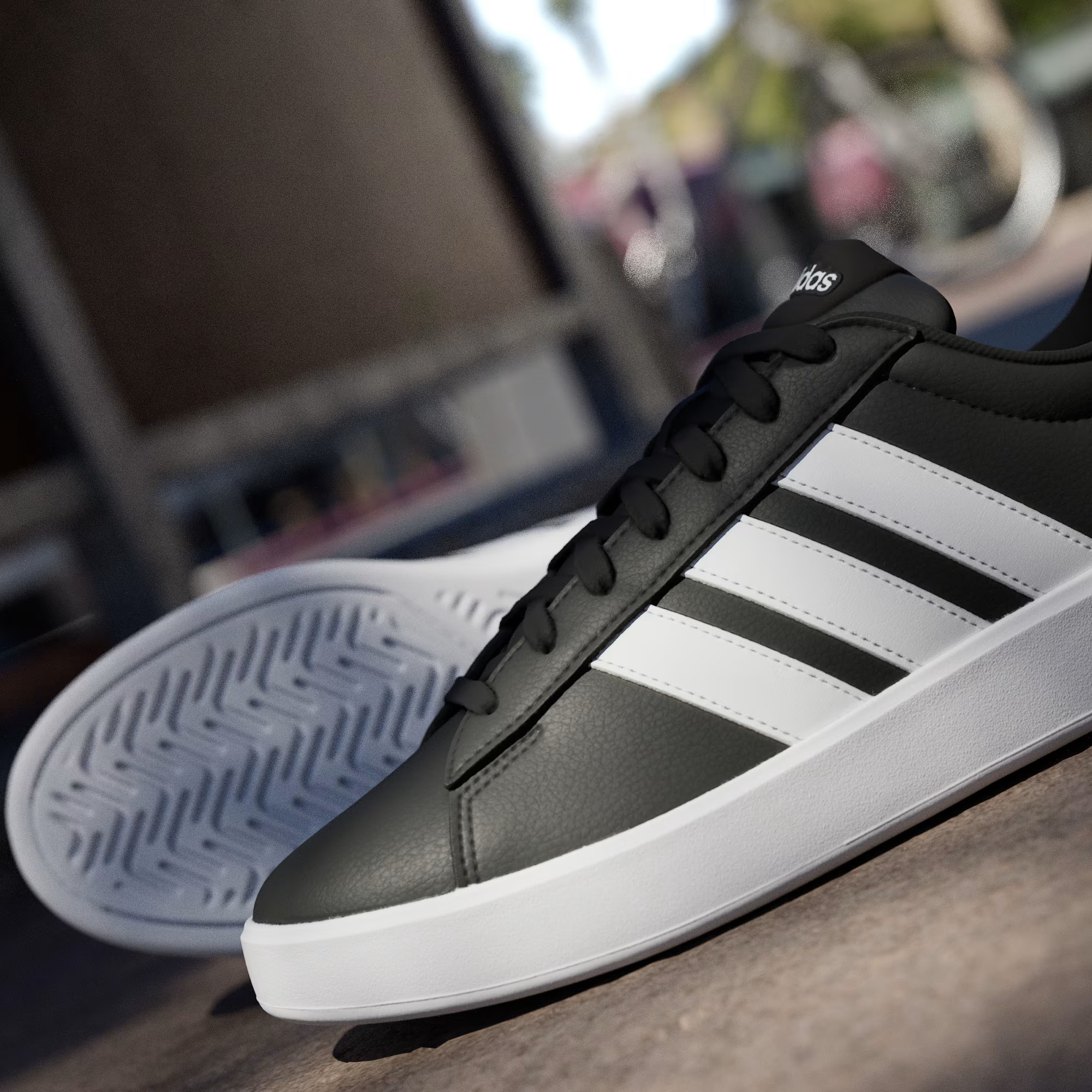 Кеды мужские Adidas Grand Court 3.0 IH1473 42 (8 UK) черные фото 16