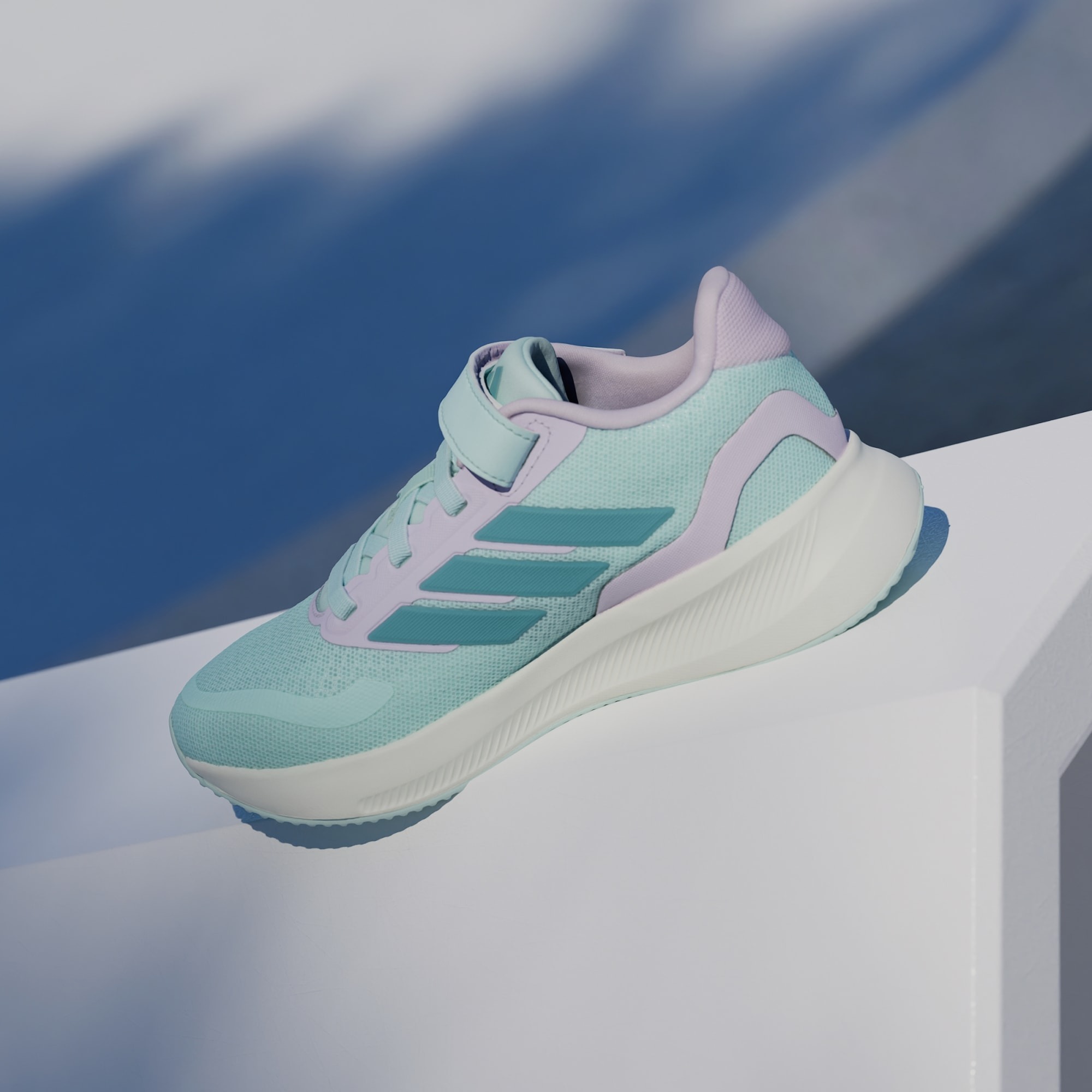 Кроссовки детские для девочек Adidas Runfalcon 5 El C JP9403 33 (1 UK) мятные фото 