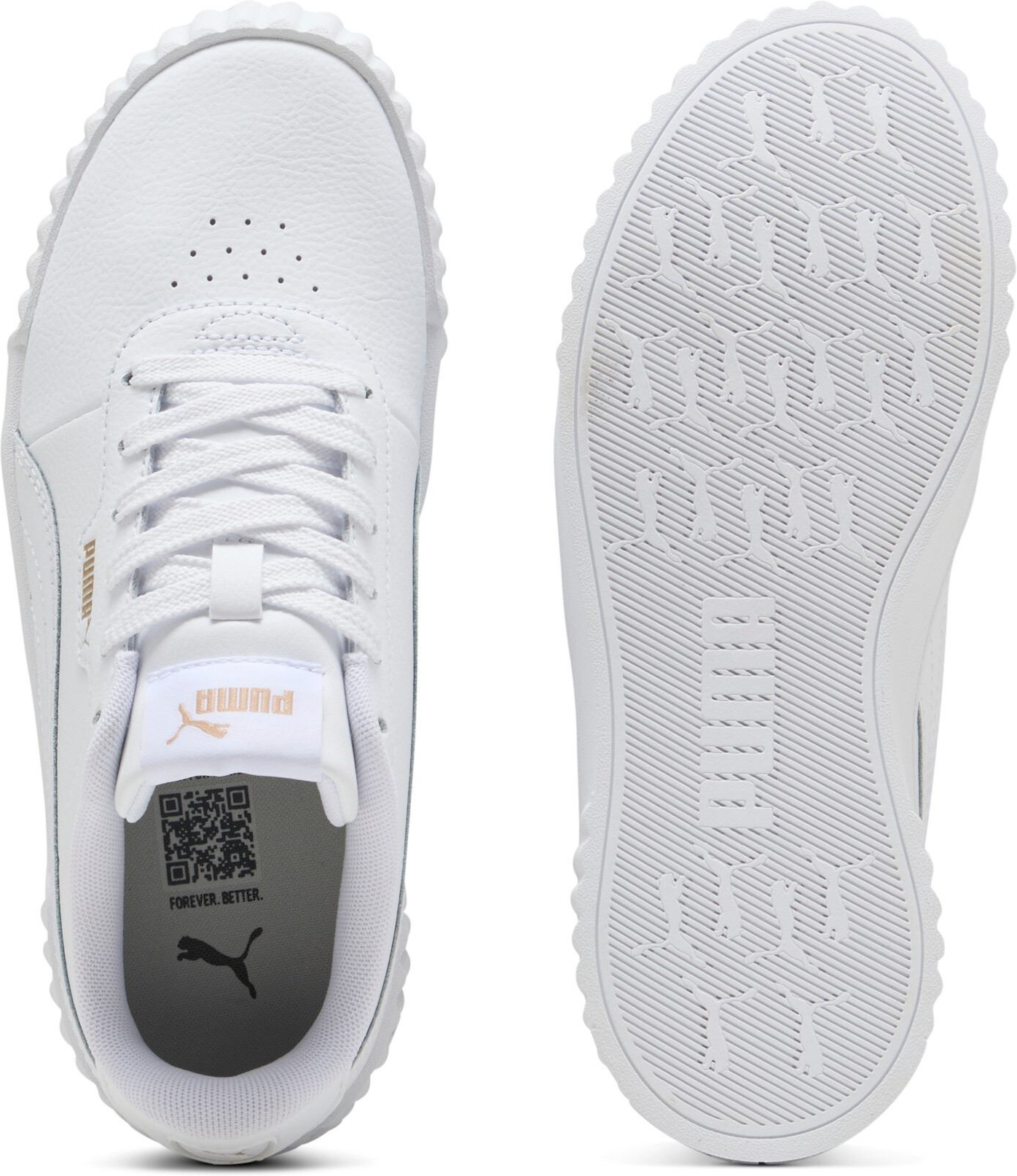 Кеды подростковые Puma Carina 3.0 Jr 401476-01 35.5 (3 UK) белые фото 5