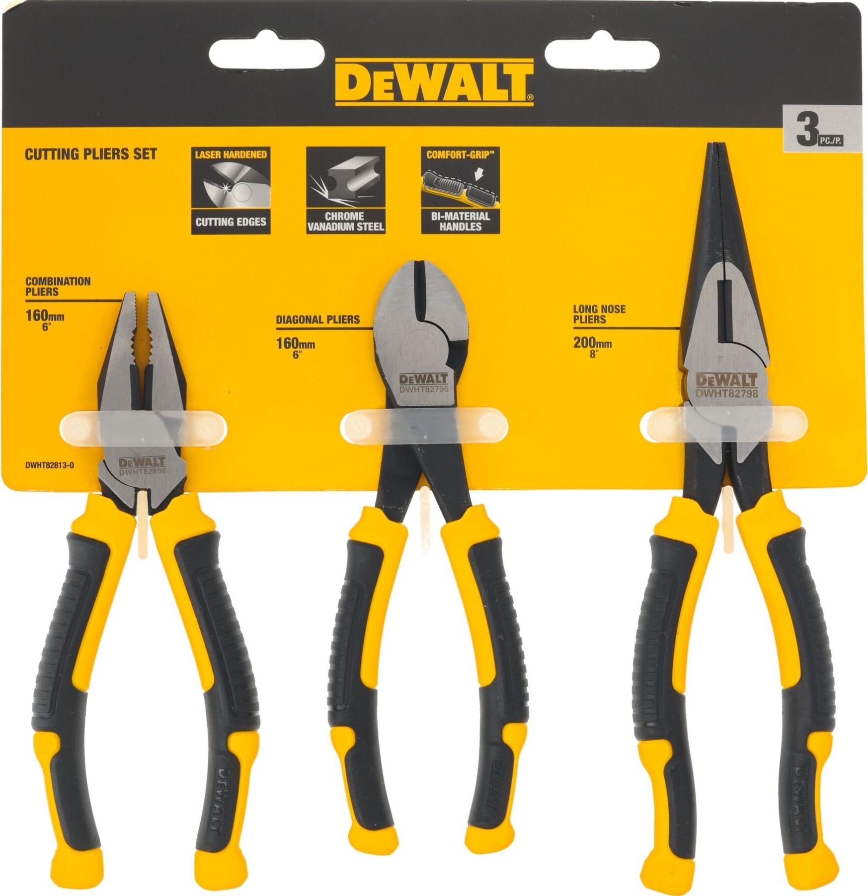 Набор инструментов шарнирно-губцевых DeWALT Laser Hardened (DWHT82813-0) фото 2