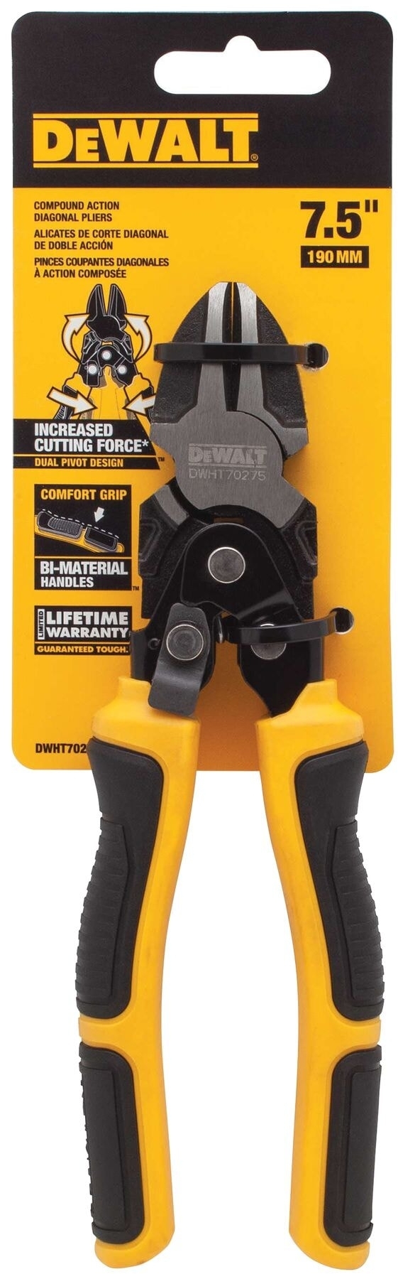 Кусачки диагональные DeWALT Compound Action 190 мм (DWHT0-70275) фото 2