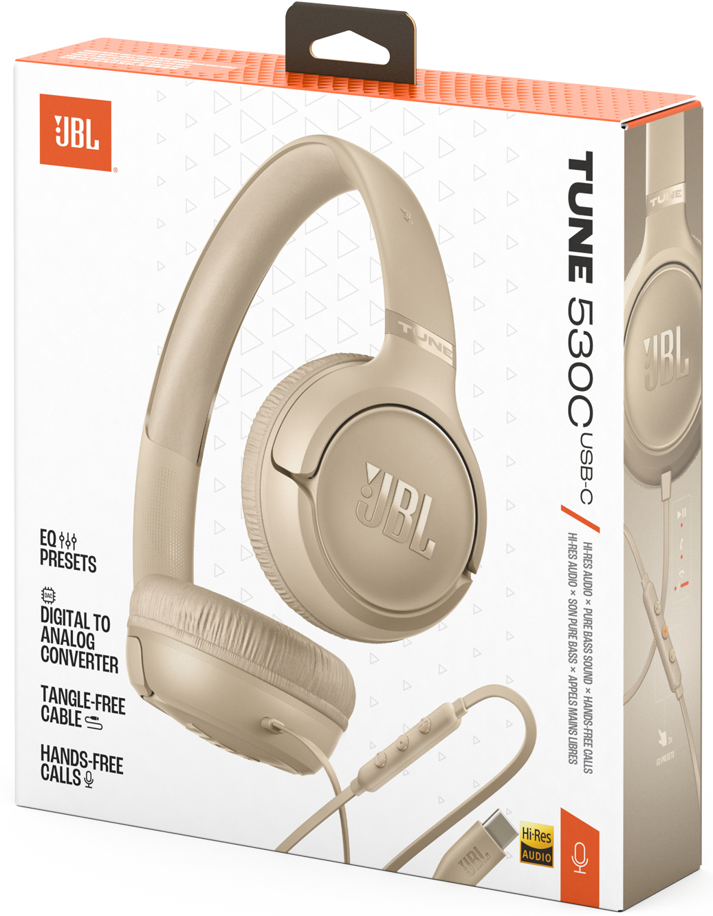 Навушники JBL Tune 530C Beige (JBLT530CBEG)фото