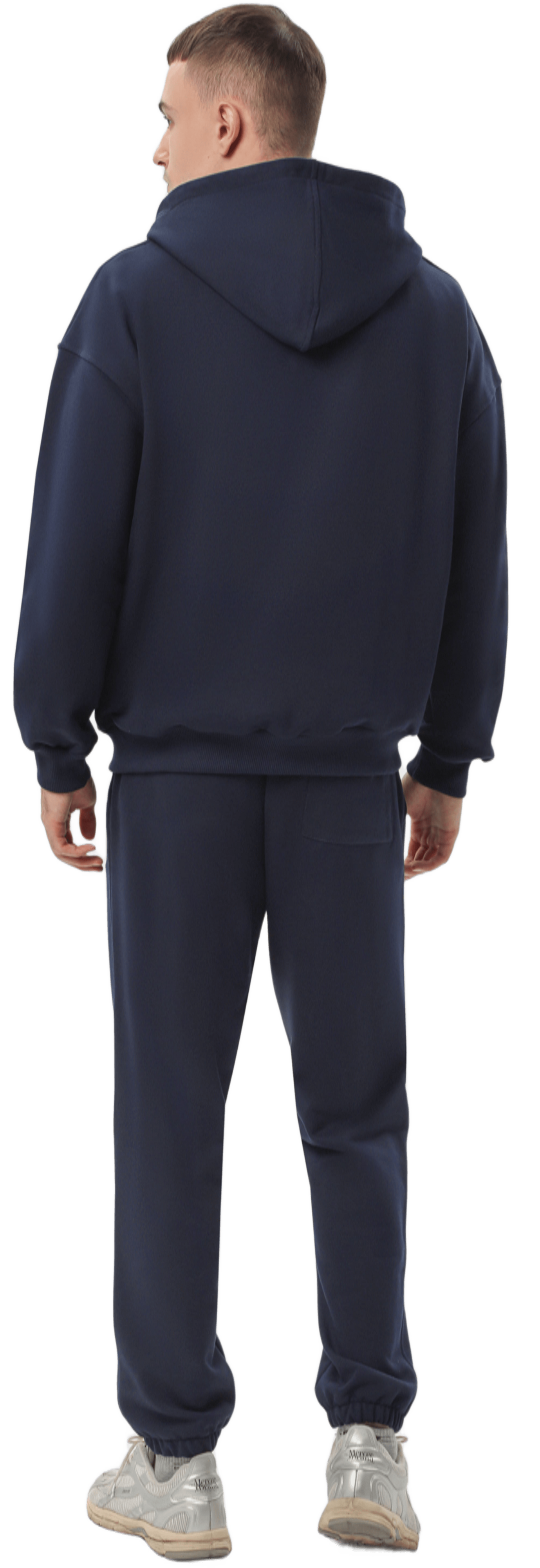 Спортивний костюм чоловічий худі на блискавці та штани RAY Premium loose U0809M 2XL темно-синійфото