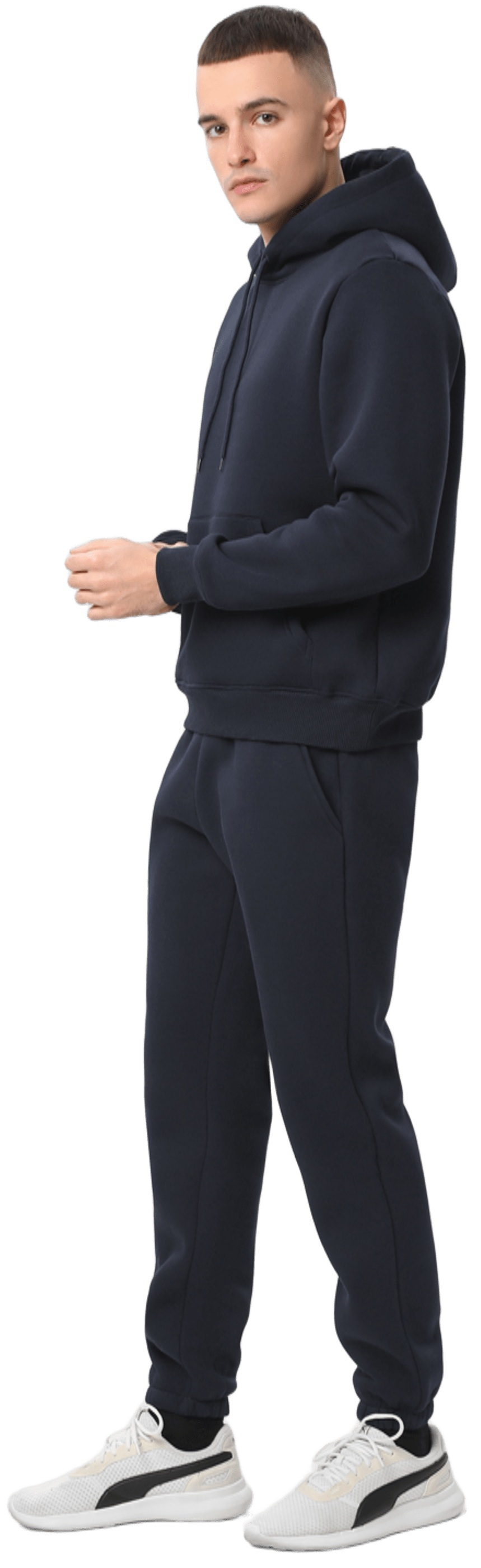 Спортивный костюм утепленный мужской худи и брюки RAY Basic U0801M S темно-синий фото 5