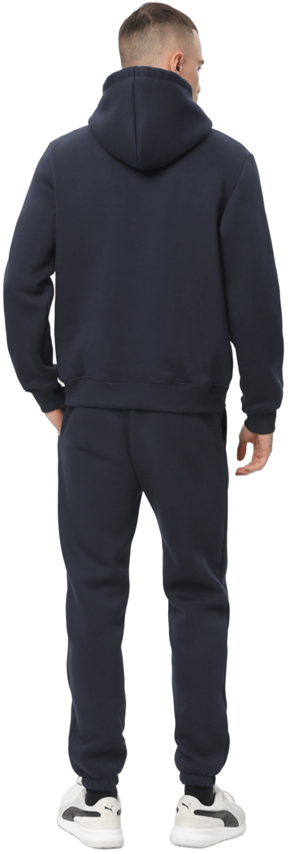 Спортивный костюм утепленный мужской худи и брюки RAY Basic U0801M S темно-синий фото 2