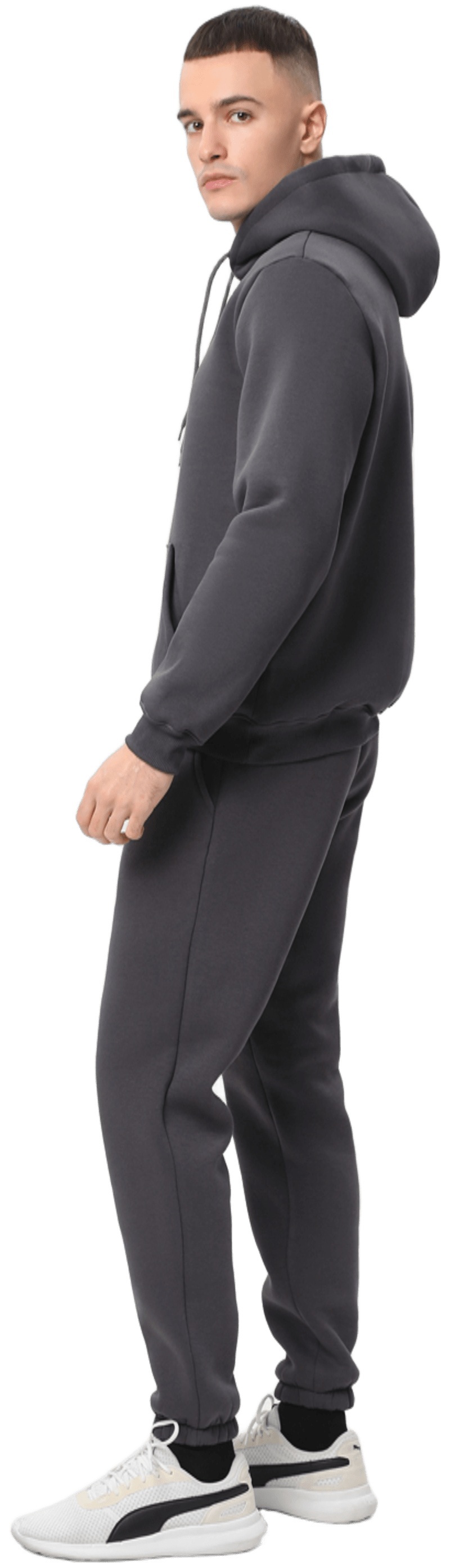 Спортивный костюм утепленный мужской худи и брюки RAY Basic U0801M S темно-серый фото 4
