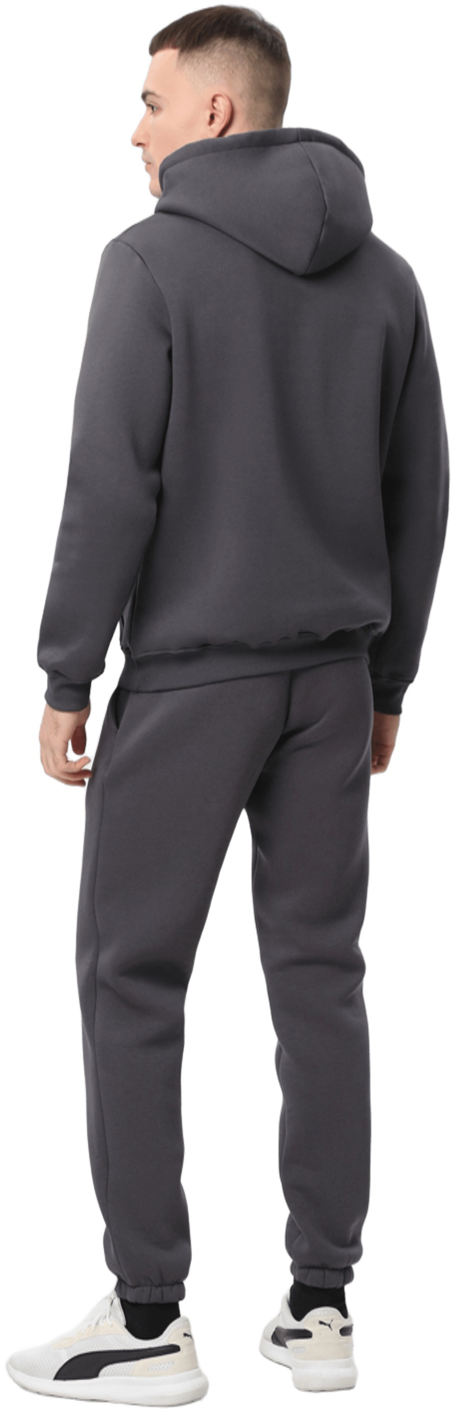 Спортивный костюм утепленный мужской худи и брюки RAY Basic U0801M S темно-серый фото 2