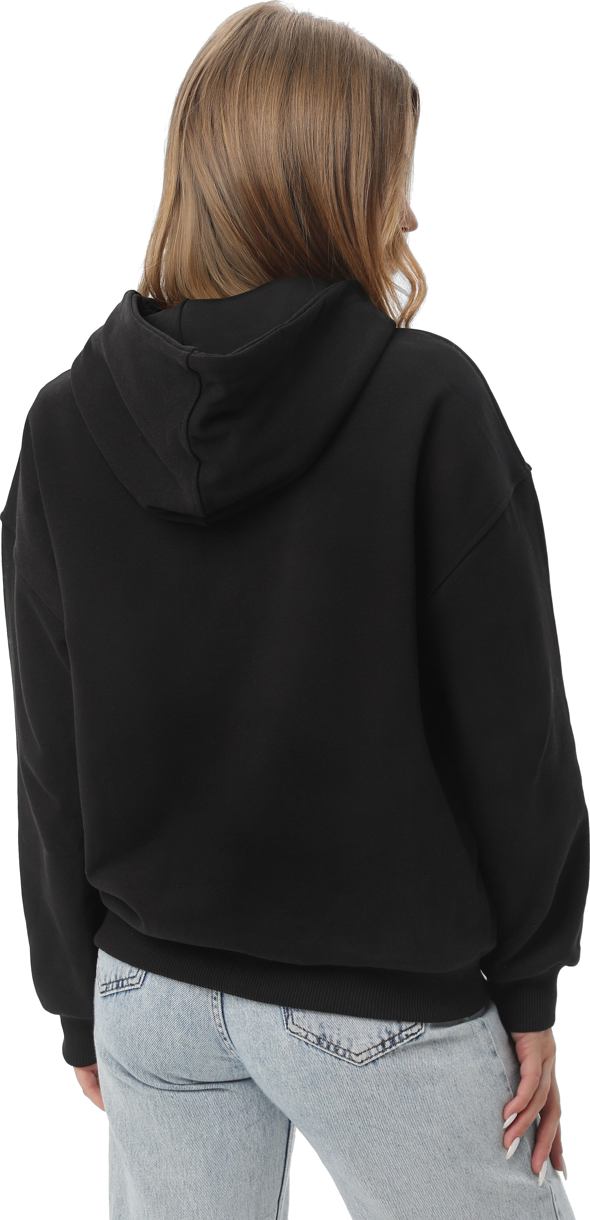 Набор худи женских базовых RAY Premium loose U0409W 3XL 2шт бежевый/черный фото 3