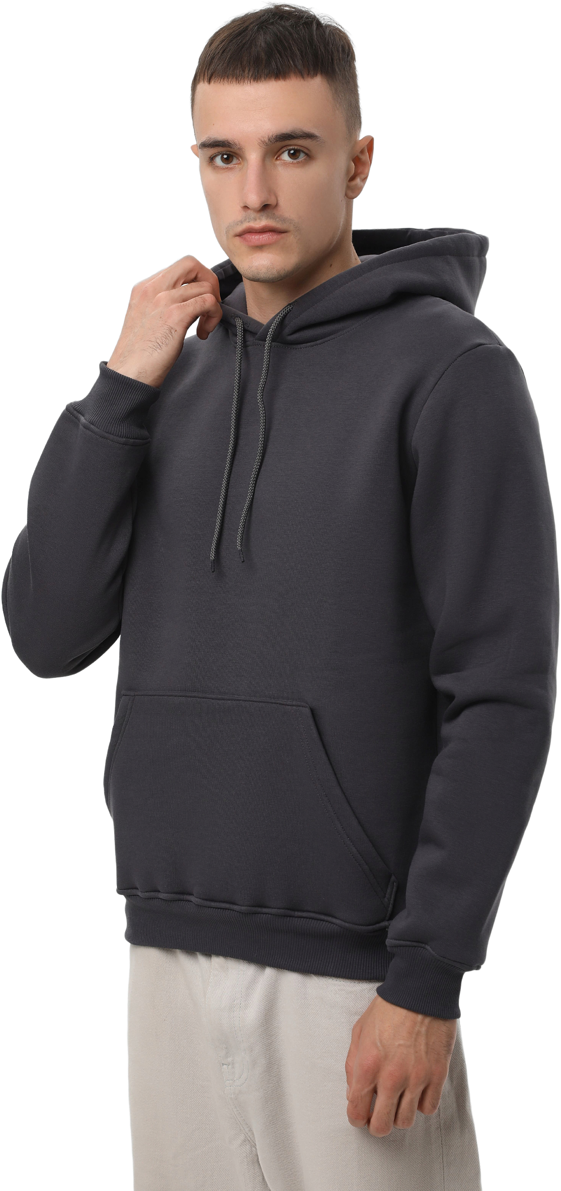 Набор худи утепленных мужских RAY Basic U0401M L 3шт бежевый/темно-серый/темно-синий фото 9