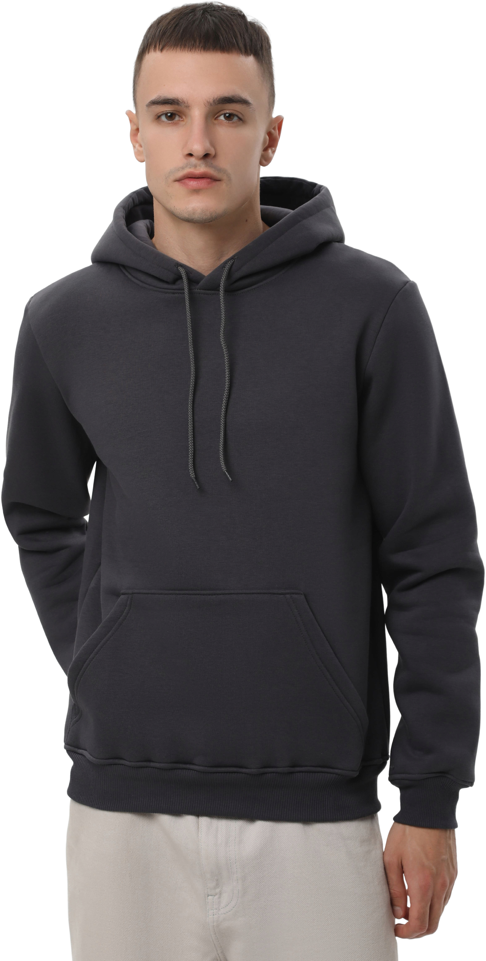 Набор худи утепленных мужских RAY Basic U0401M L 3шт бежевый/темно-серый/темно-синий фото 7