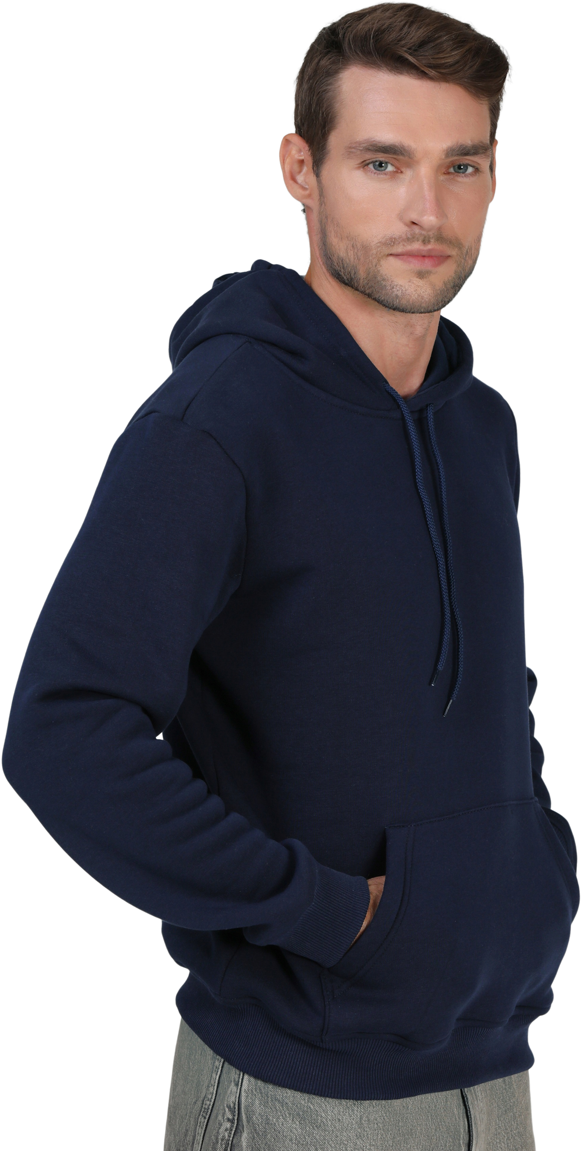 Набор худи утепленных мужских RAY Basic U0401M M 3шт темно-синий/серый/черный фото 4