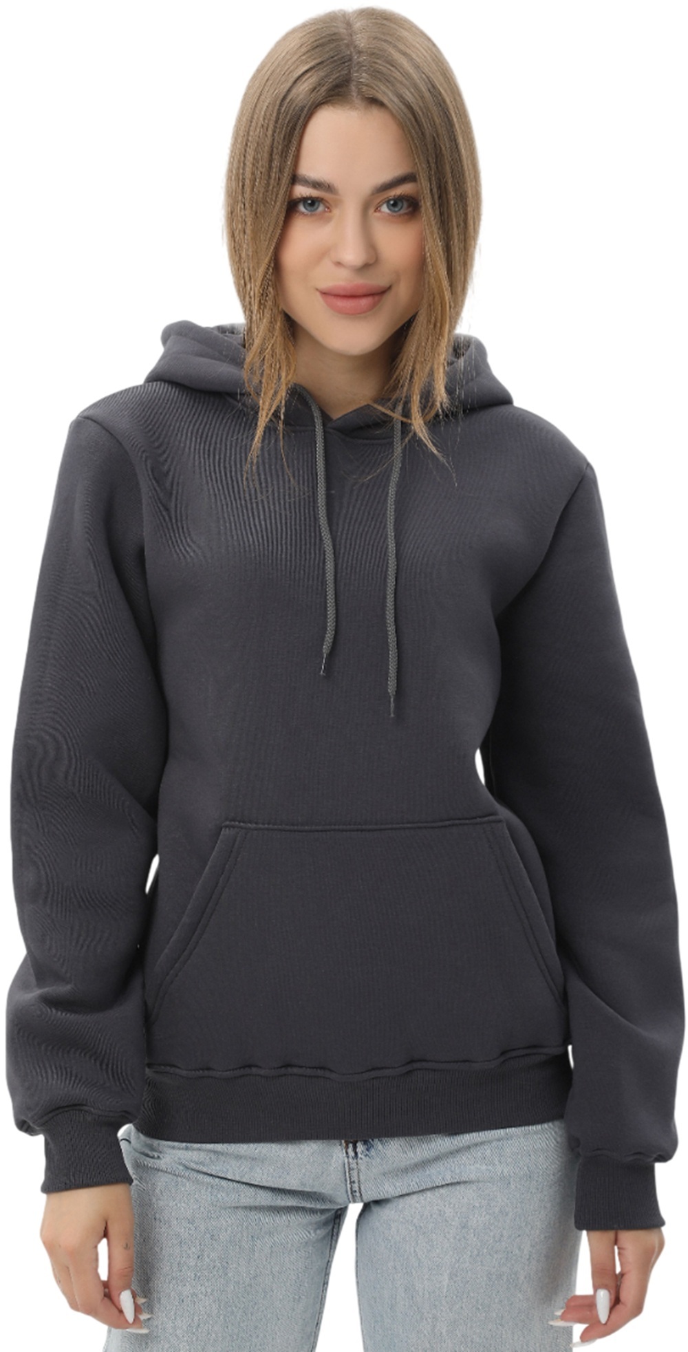 Набор худи утепленных женских RAY Basic U0401W XS 2шт бордовый/темно-серый фото 5