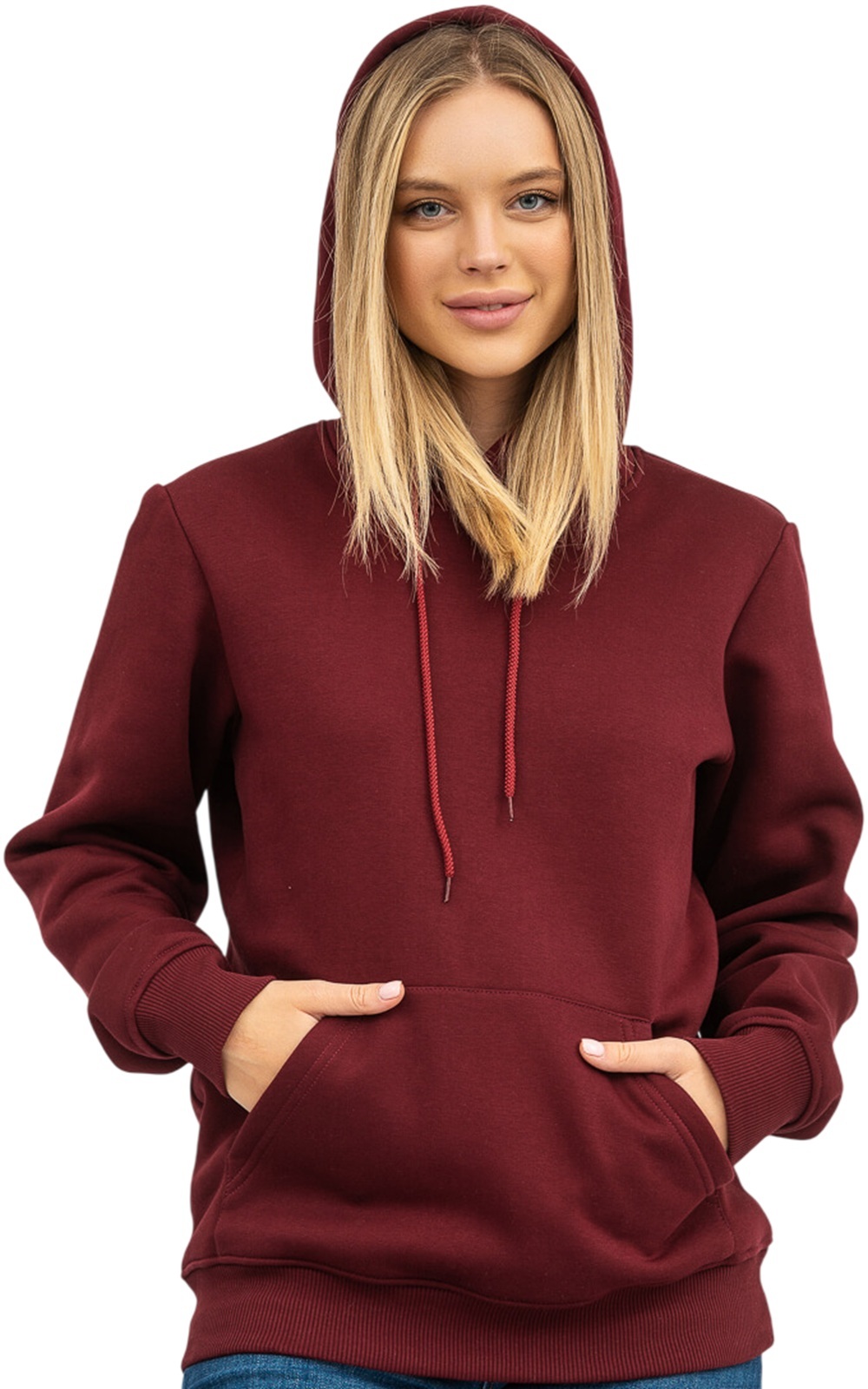 Набор худи утепленных женских RAY Basic U0401W XS 2шт бордовый/темно-серый фото 2