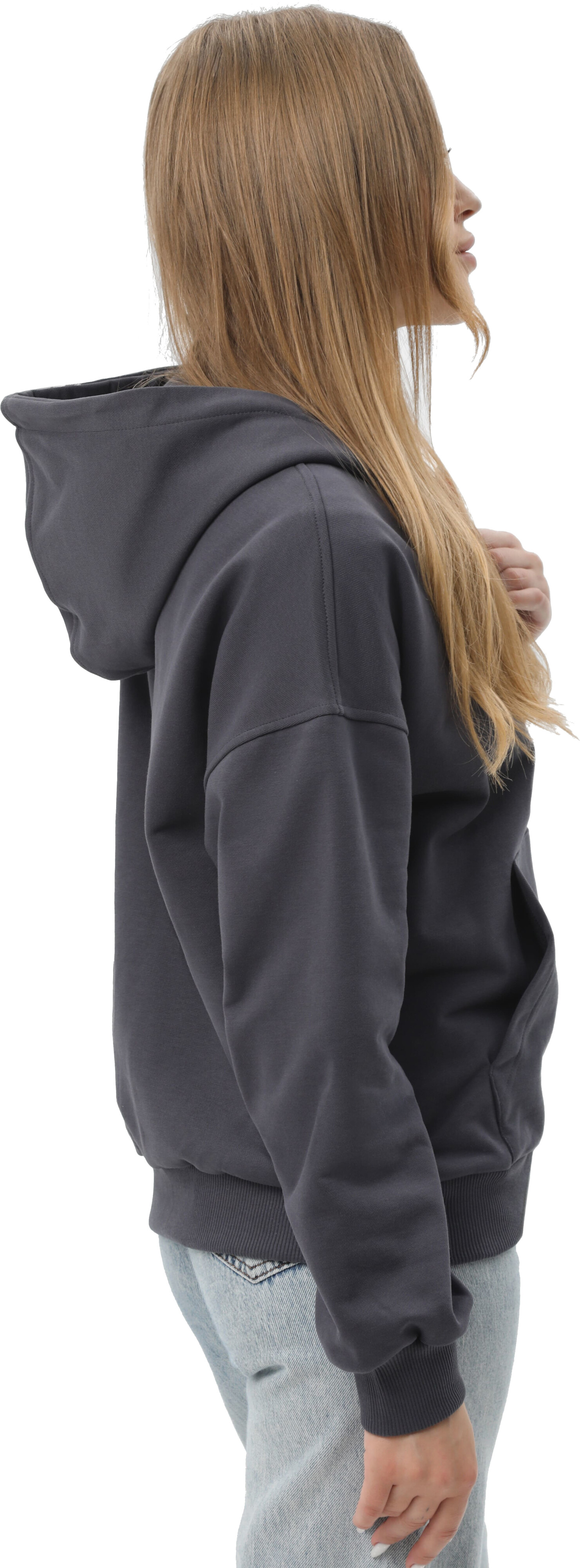 Набор худи женских базовых RAY Premium loose U0409W 3XL 2шт темно-серый/черный фото 4