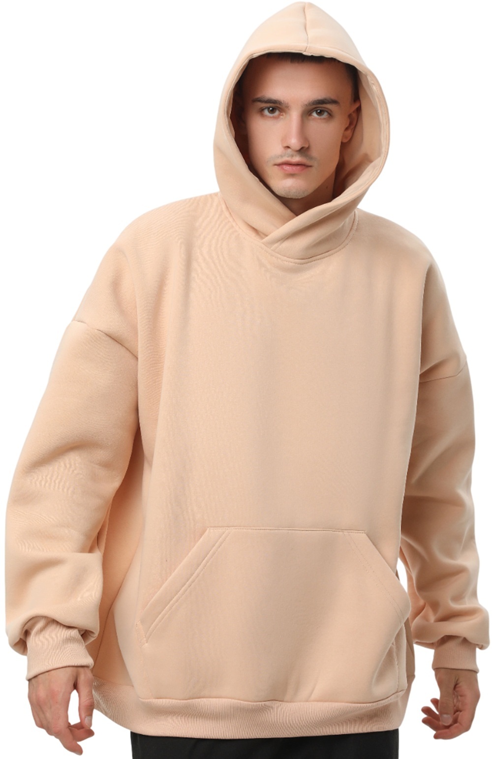 Набор худи утепленных мужских RAY Oversize U0404M L/XL 3шт бежевый-розовый-темно-серый фото 4