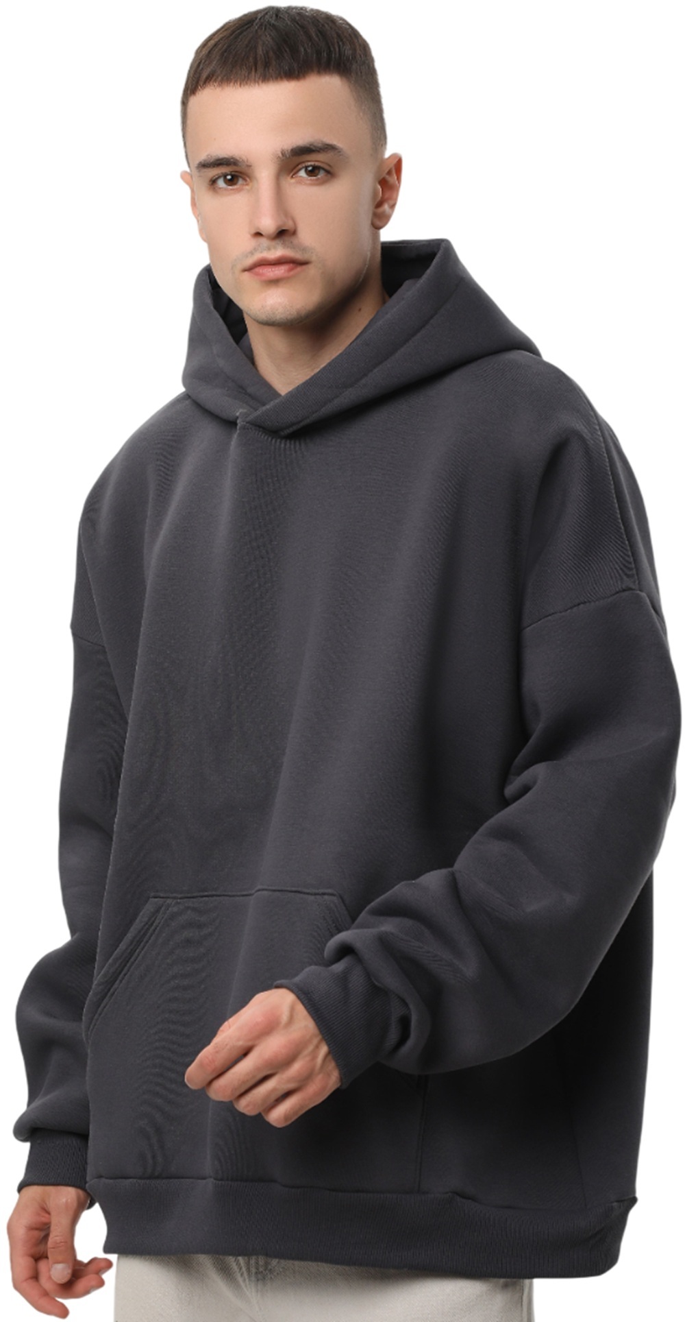 Набір худі утеплених чоловічих RAY Oversize U0404M S/M 3шт рожевий/темно-сірий/чорнийфото5