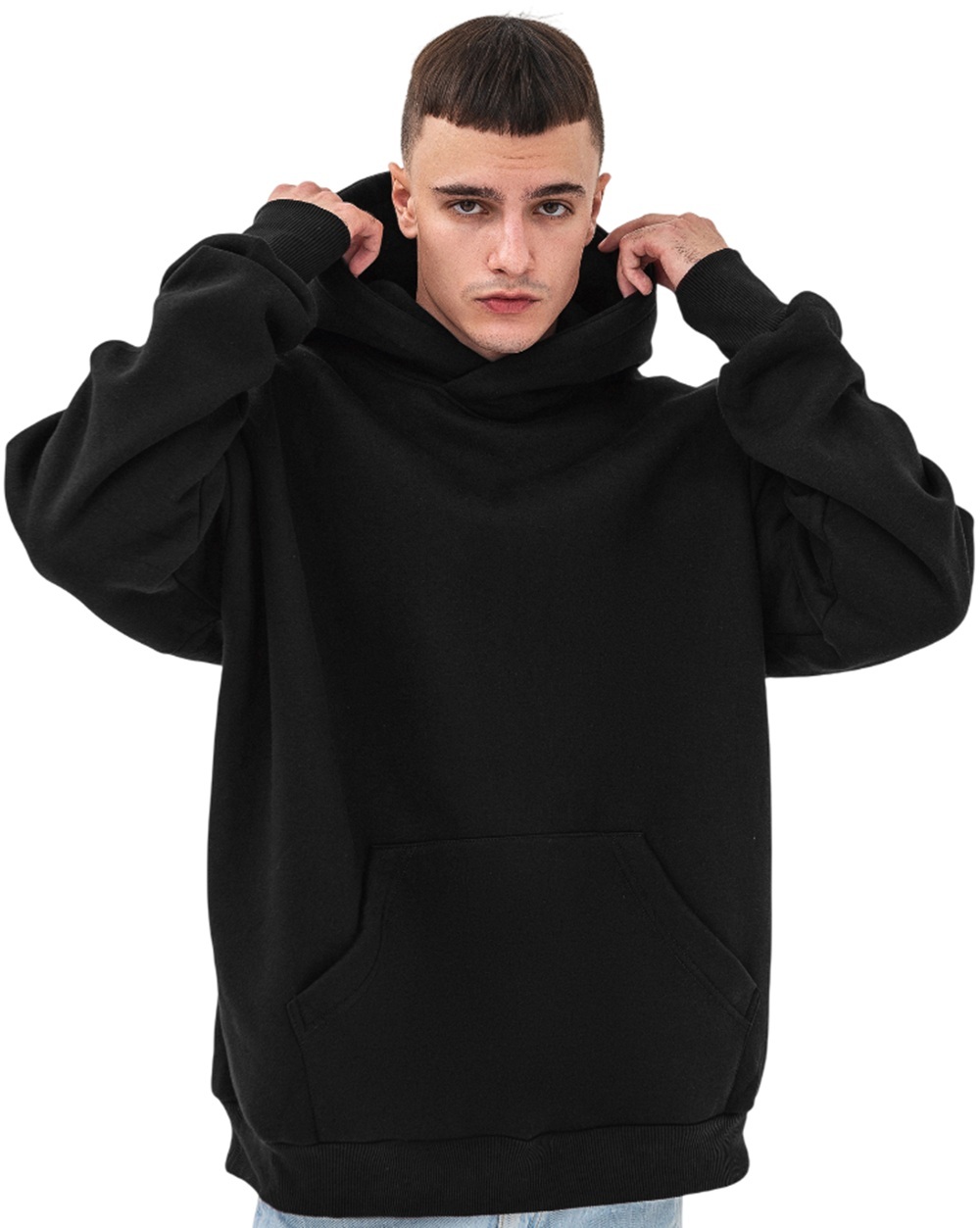 Набір худі утеплених чоловічих RAY Oversize U0404M S/M 3шт рожевий/темно-сірий/чорнийфото8