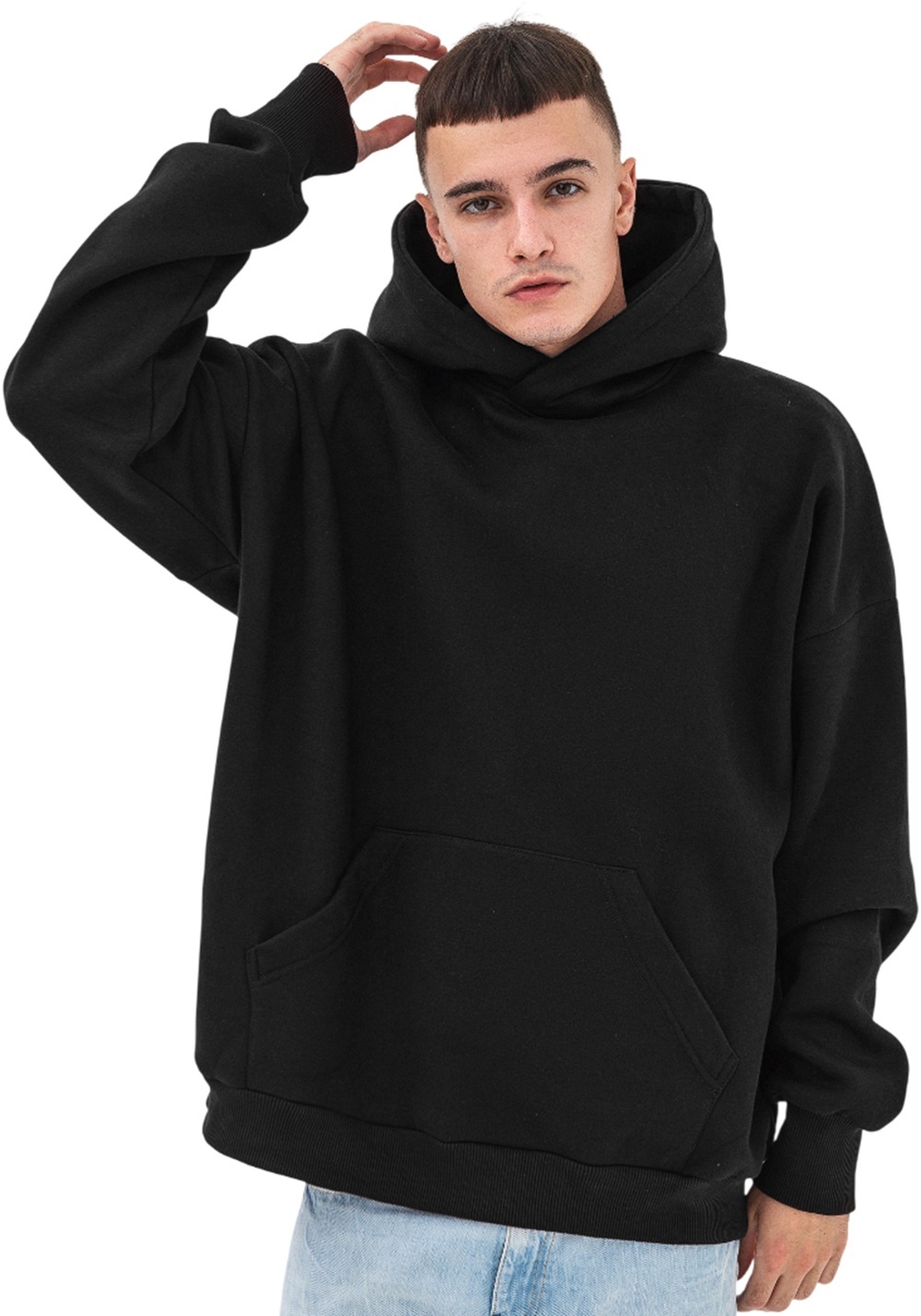 Набір худі утеплених чоловічих RAY Oversize U0404M S/M 3шт рожевий/темно-сірий/чорнийфото10