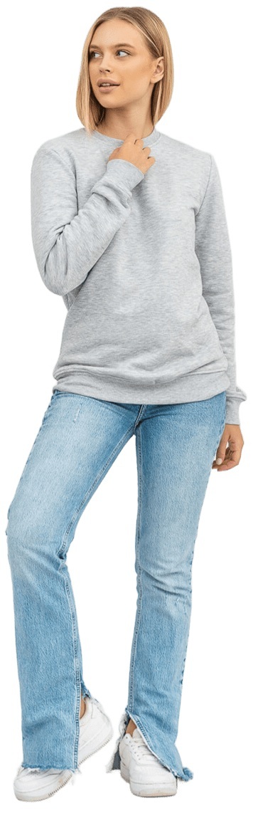 Свитшот утепленный женский RAY Basic U0301W 2XL серый меланж фото 3