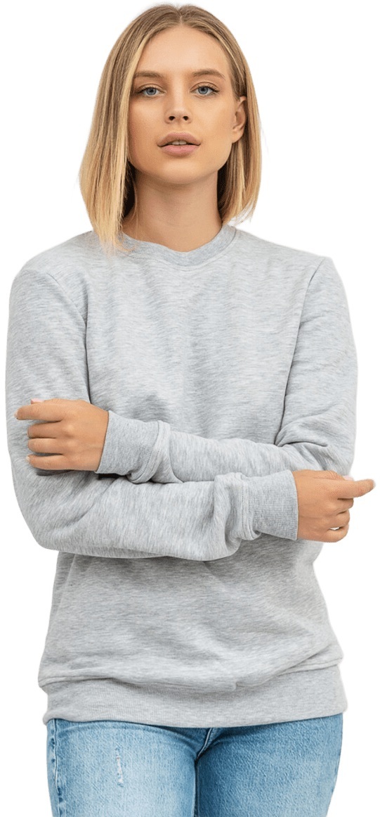 Свитшот утепленный женский RAY Basic U0301W 2XL серый меланж фото 4