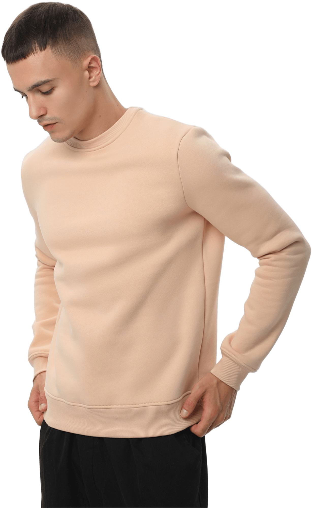 Свитшот утепленный мужской RAY Basic U0301M M бежевый фото 4