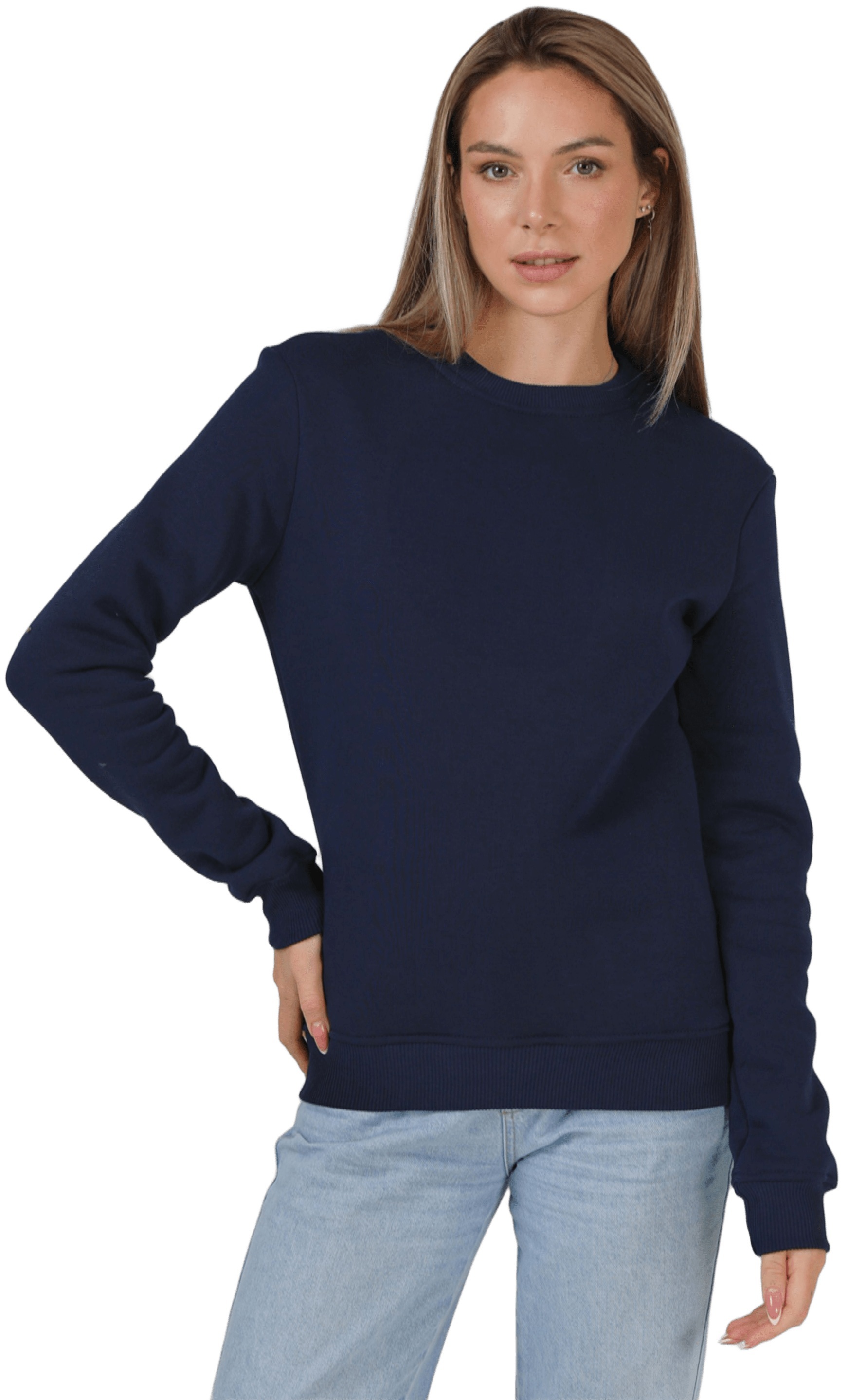 Світшот утеплений жіночий RAY Basic U0301W 2XL темно-синійфото4