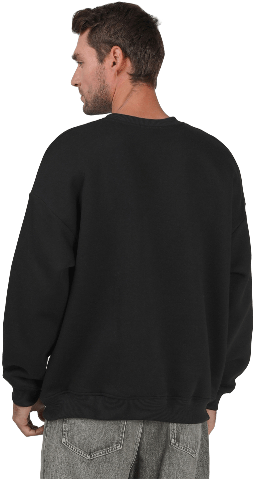 Світшот утеплений чоловічий RAY Oversize U0304M 2XL/3XL чорнийфото