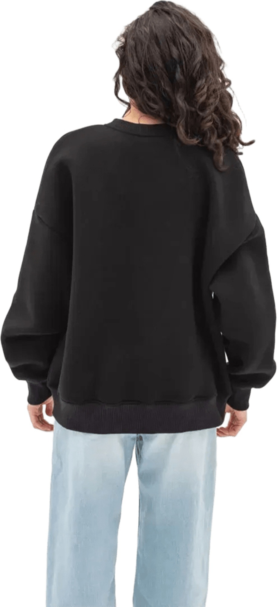 Світшот утеплений жіночий RAY Oversize U0304W 2XL/3XL чорнийфото2